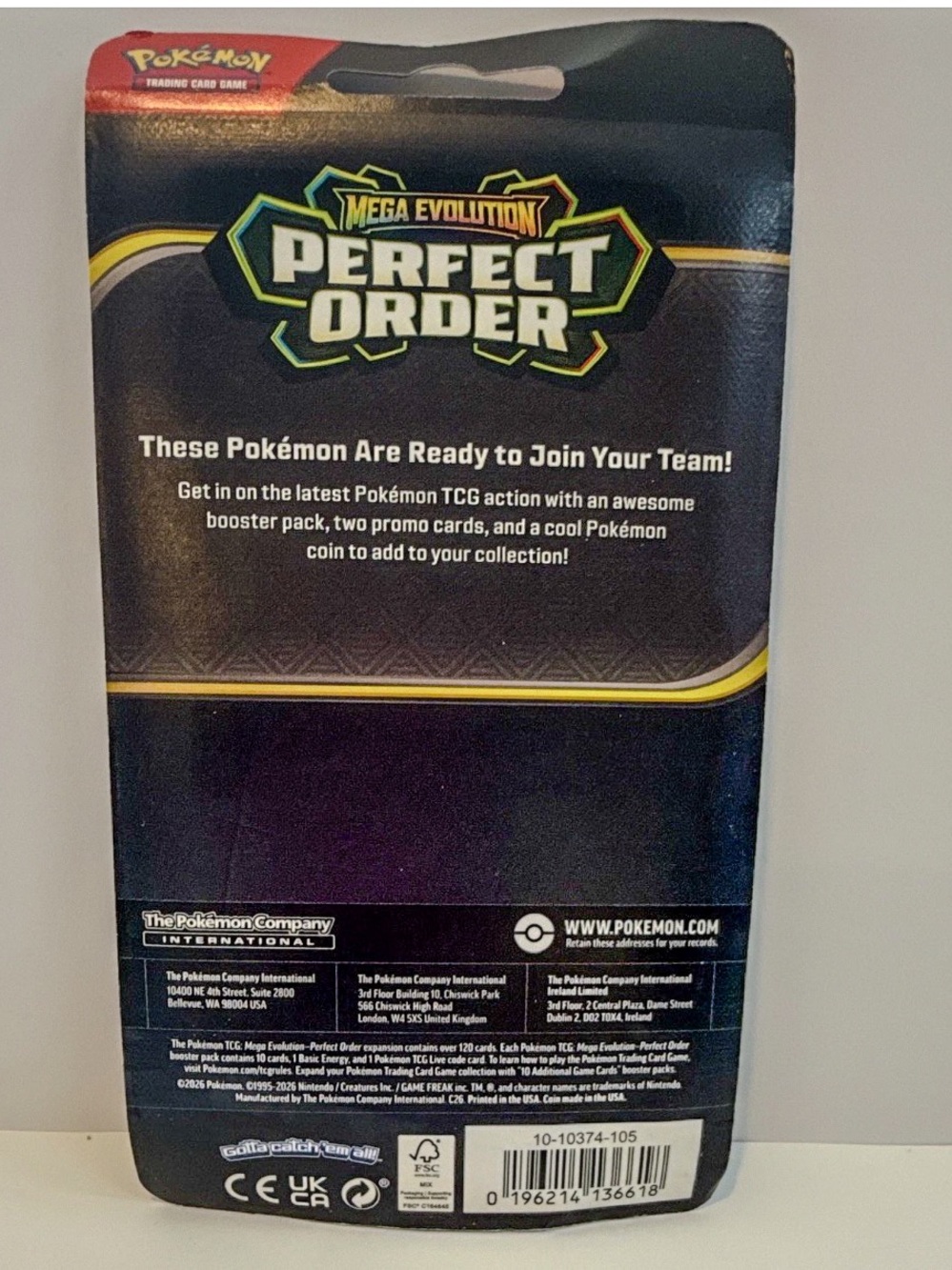 Pokémon TCG Mega Evolution: Perfect Order Booster Pack 10 Cards - Picture 2 of 2